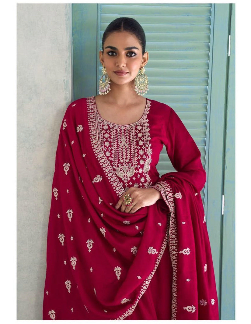 Matrut | Vihanika Red A-line Suit