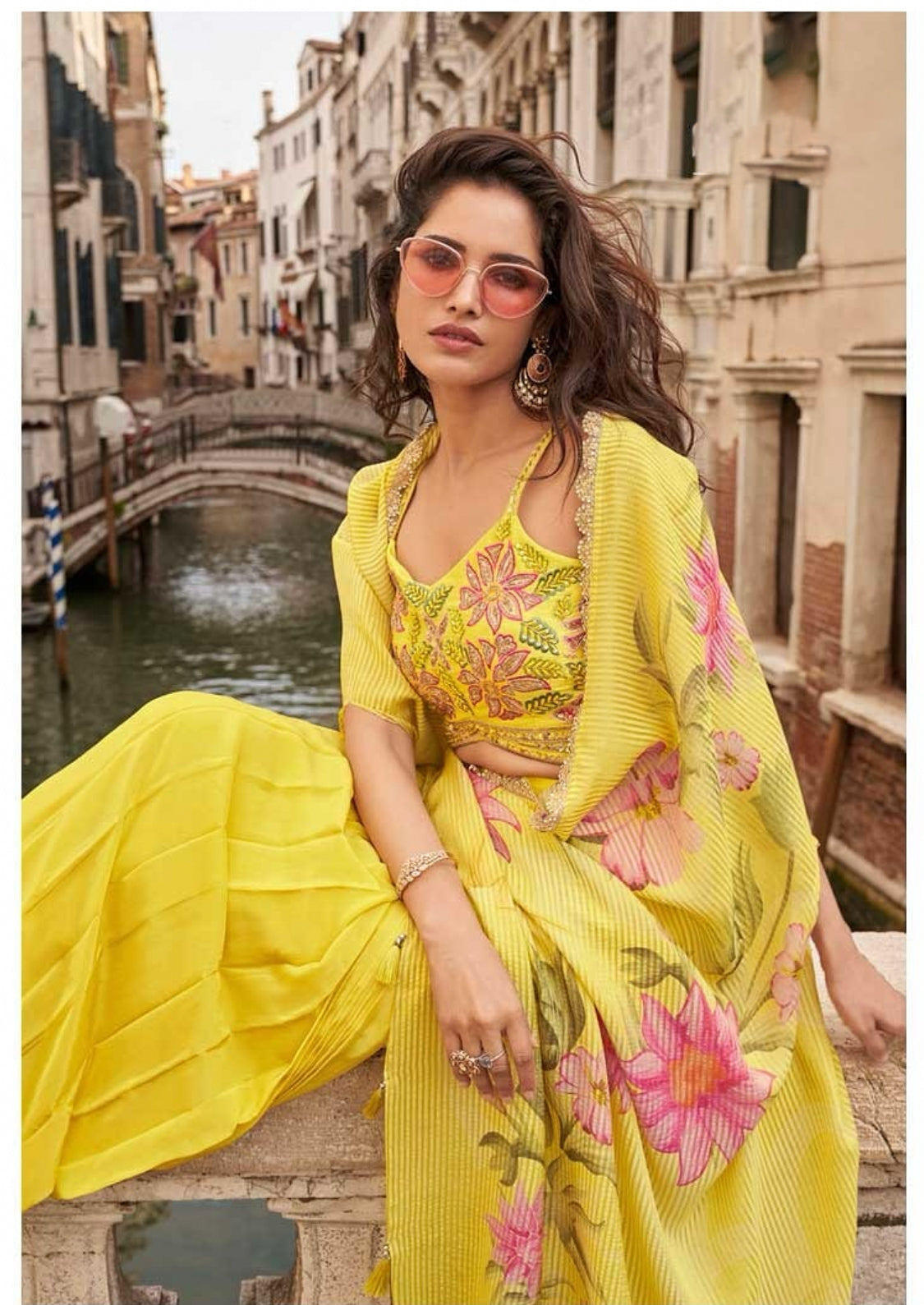 Melodi Yellow Indo-western
