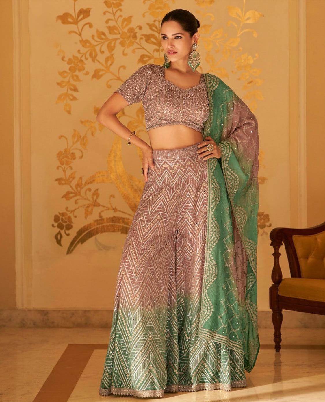 Matrut | Laskara Mauve-Sea Green Trio Set