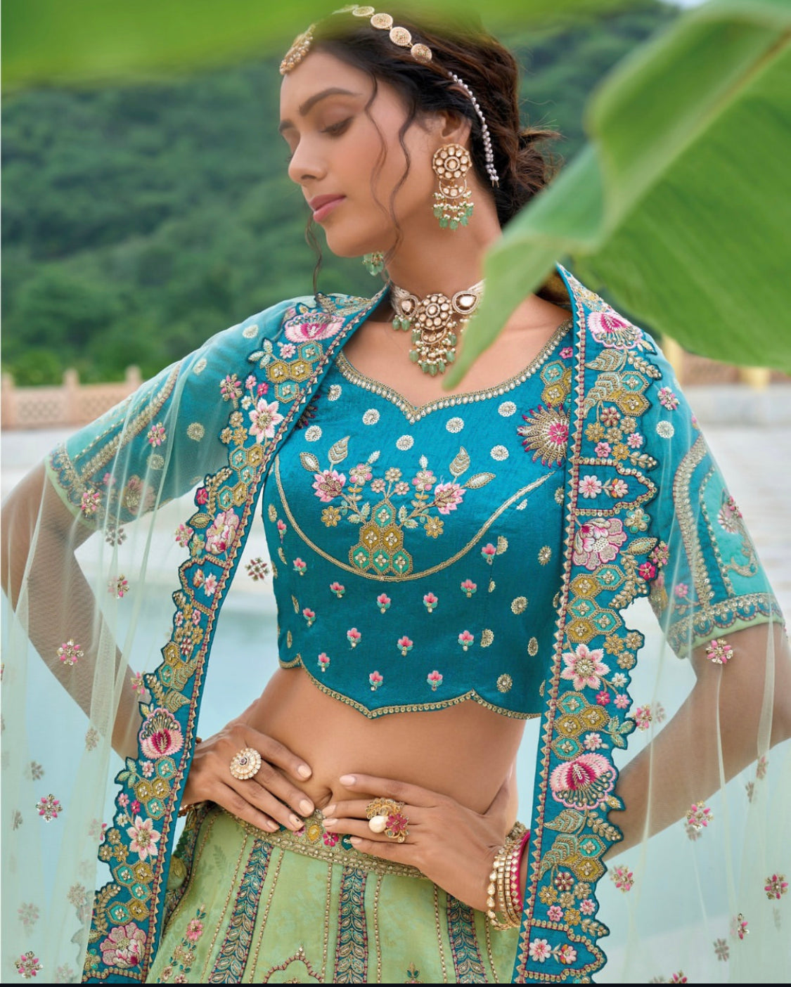 Matrut | Shagun Blue Lehenga Set