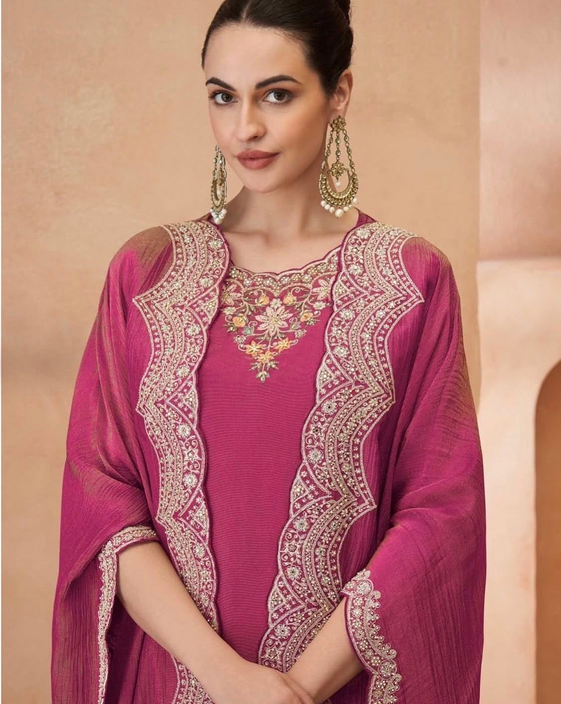 Kalash Pink Straight Suit