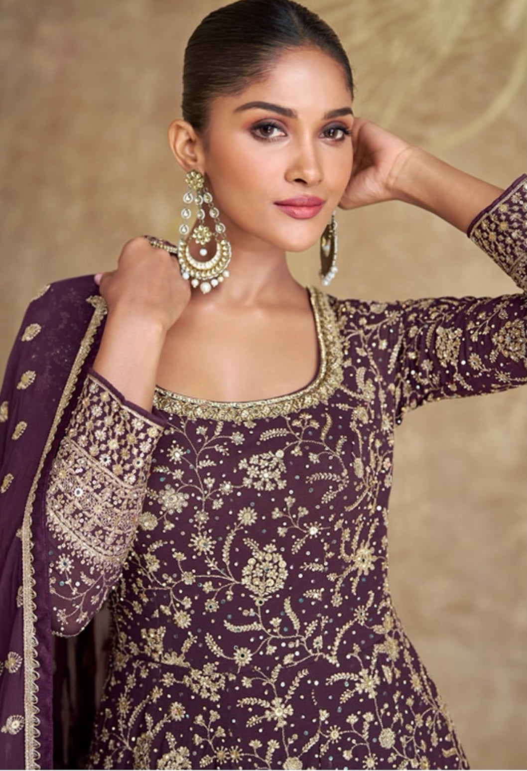 On rent - FULL SET | Dazzling Euphoria Wine Gown