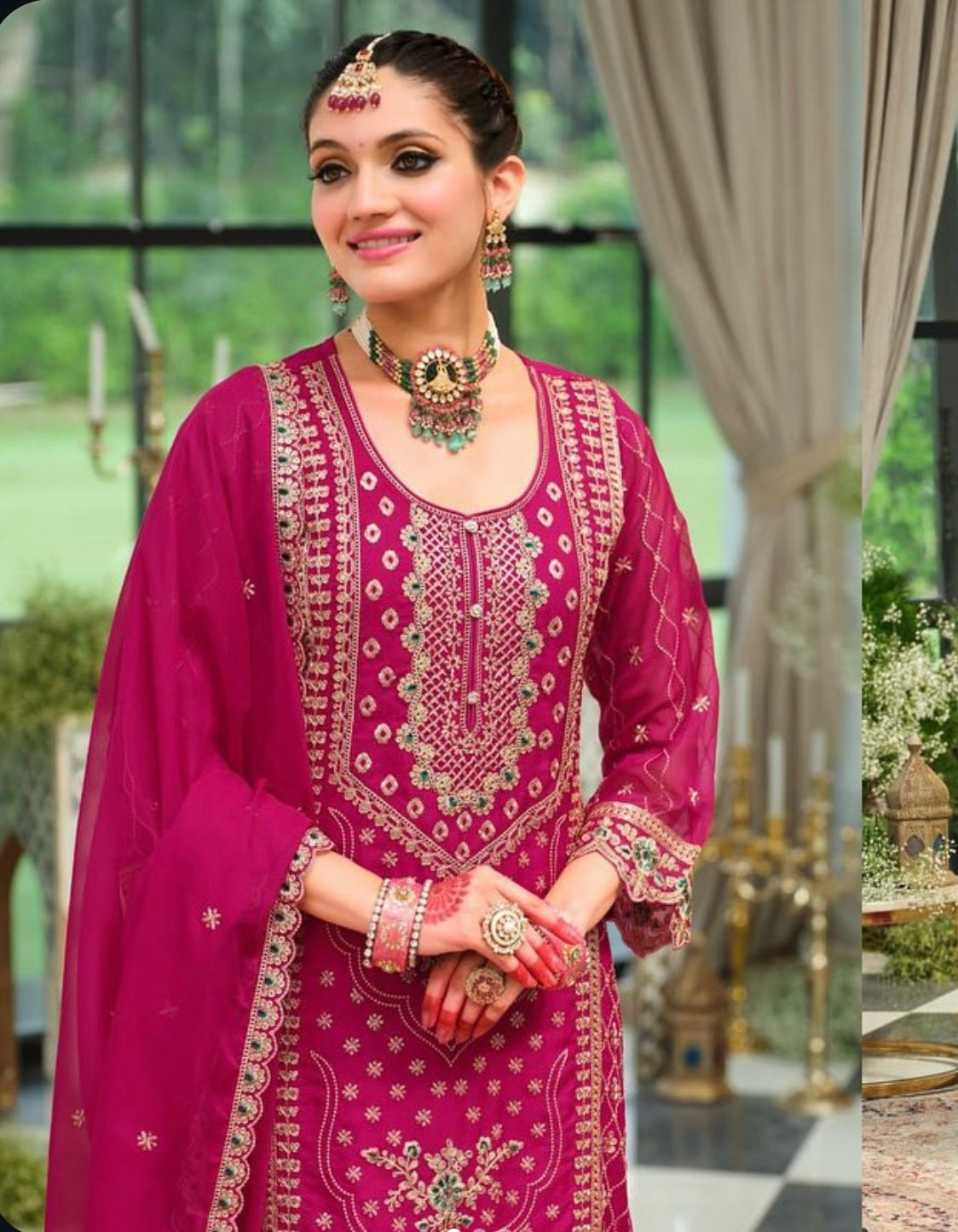 Matrut | Tanvi Rani Pink Straight Suit
