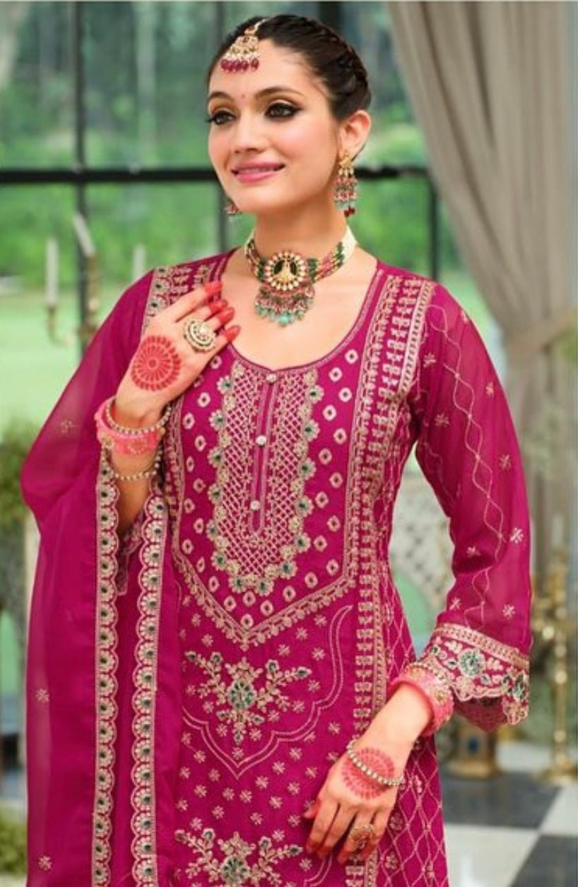 Matrut | Tanvi Rani Pink Straight Suit
