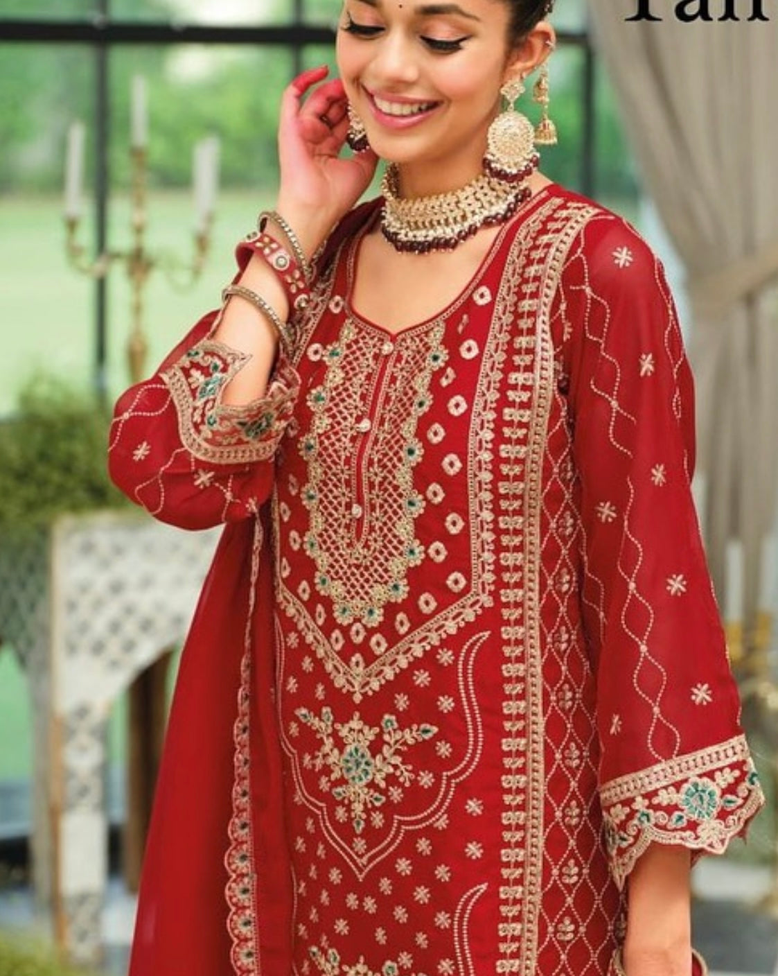 Matrut | Tanvi Red Straight Suit
