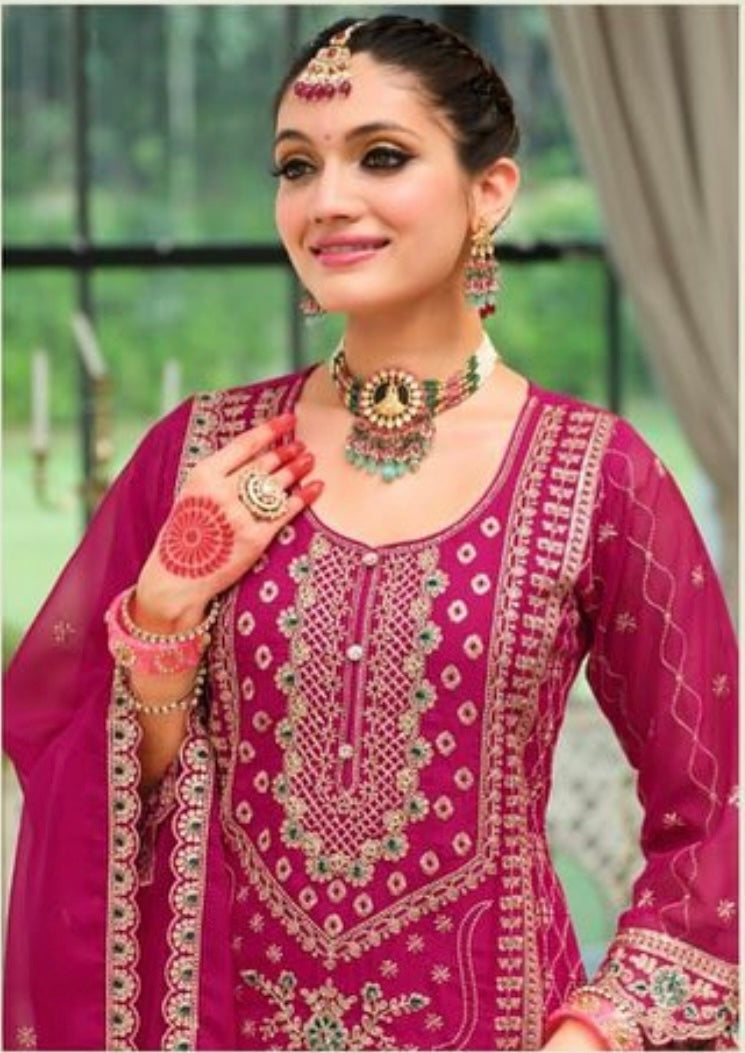 Matrut | Tanvi Rani Pink Straight Suit