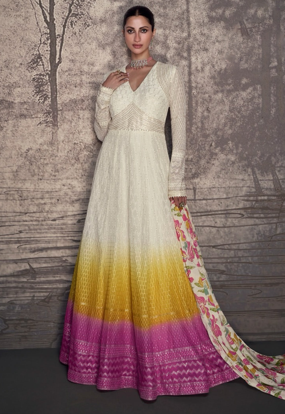 Matrut | Pure Essence Ombre White Gown