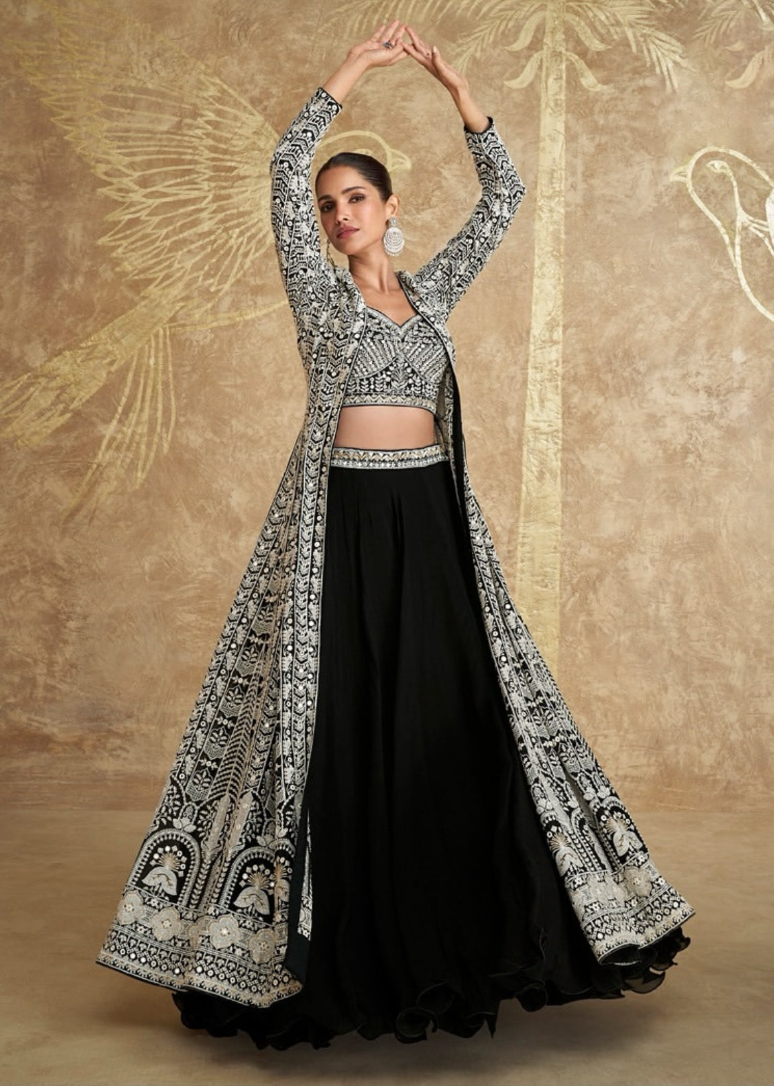 Curtain Calls Black Indo-western