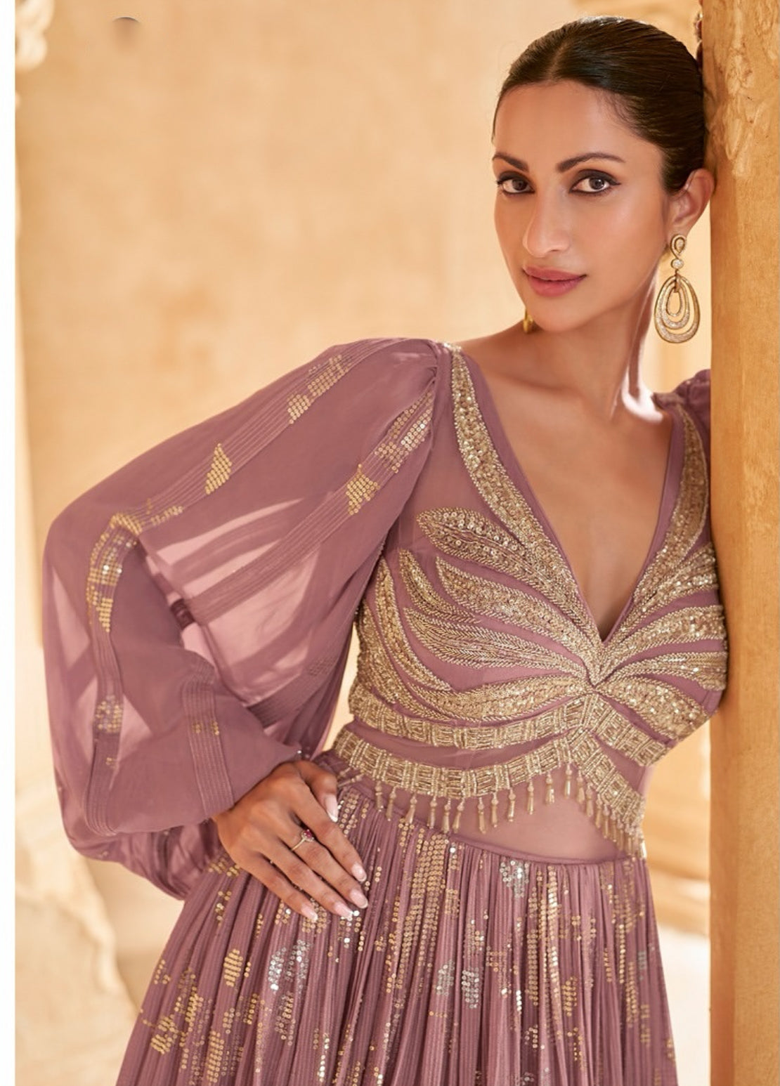 On rent - FULL SET | Legacy of Grace Mauve Gown