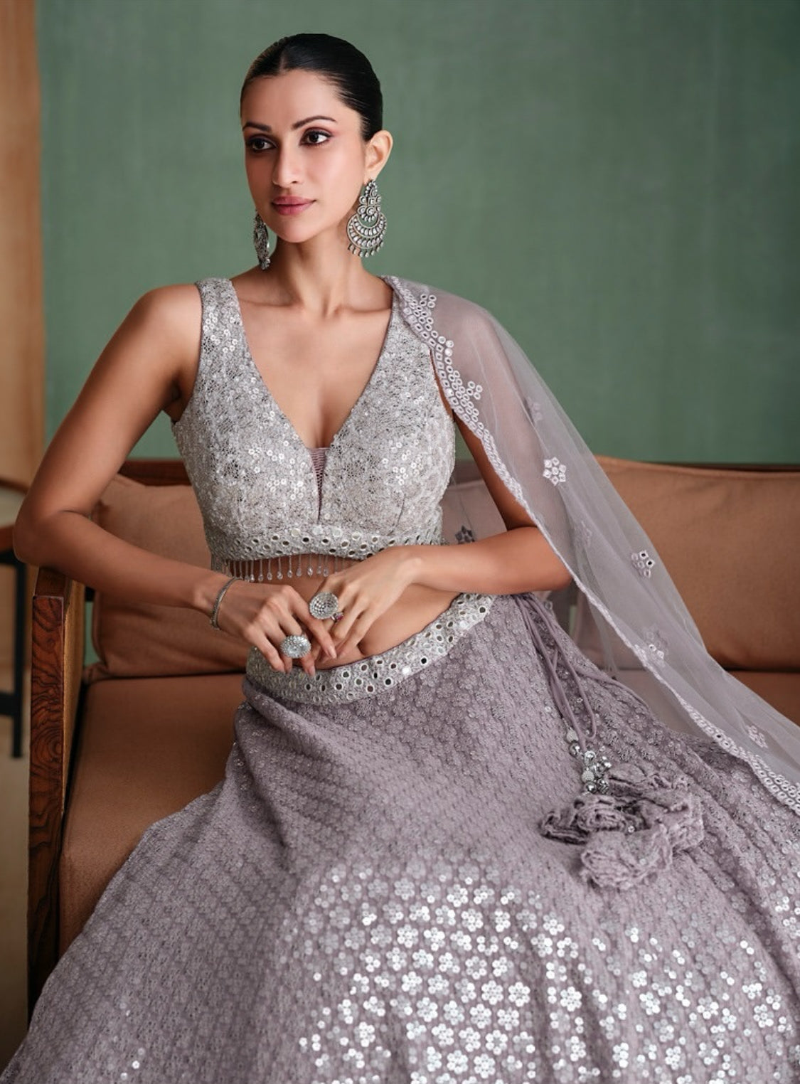 Matrut | Amarpali Lavender Lehenga Set