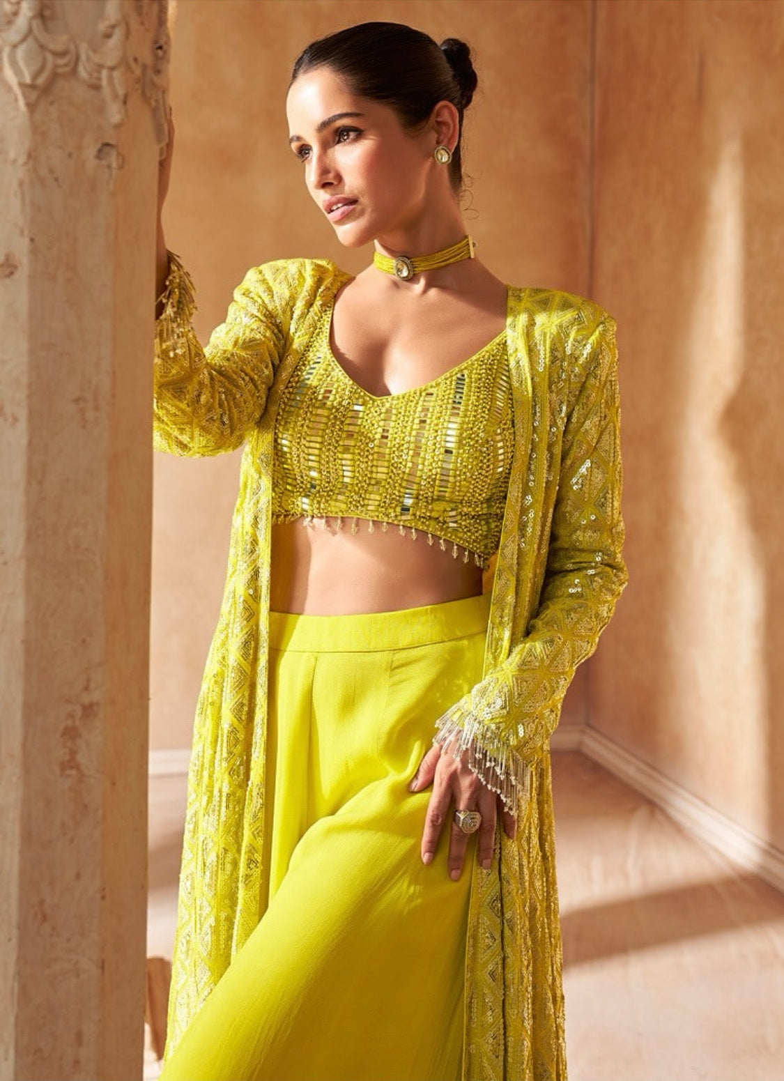 Matrut | Reflecting Neon Palazzo Set