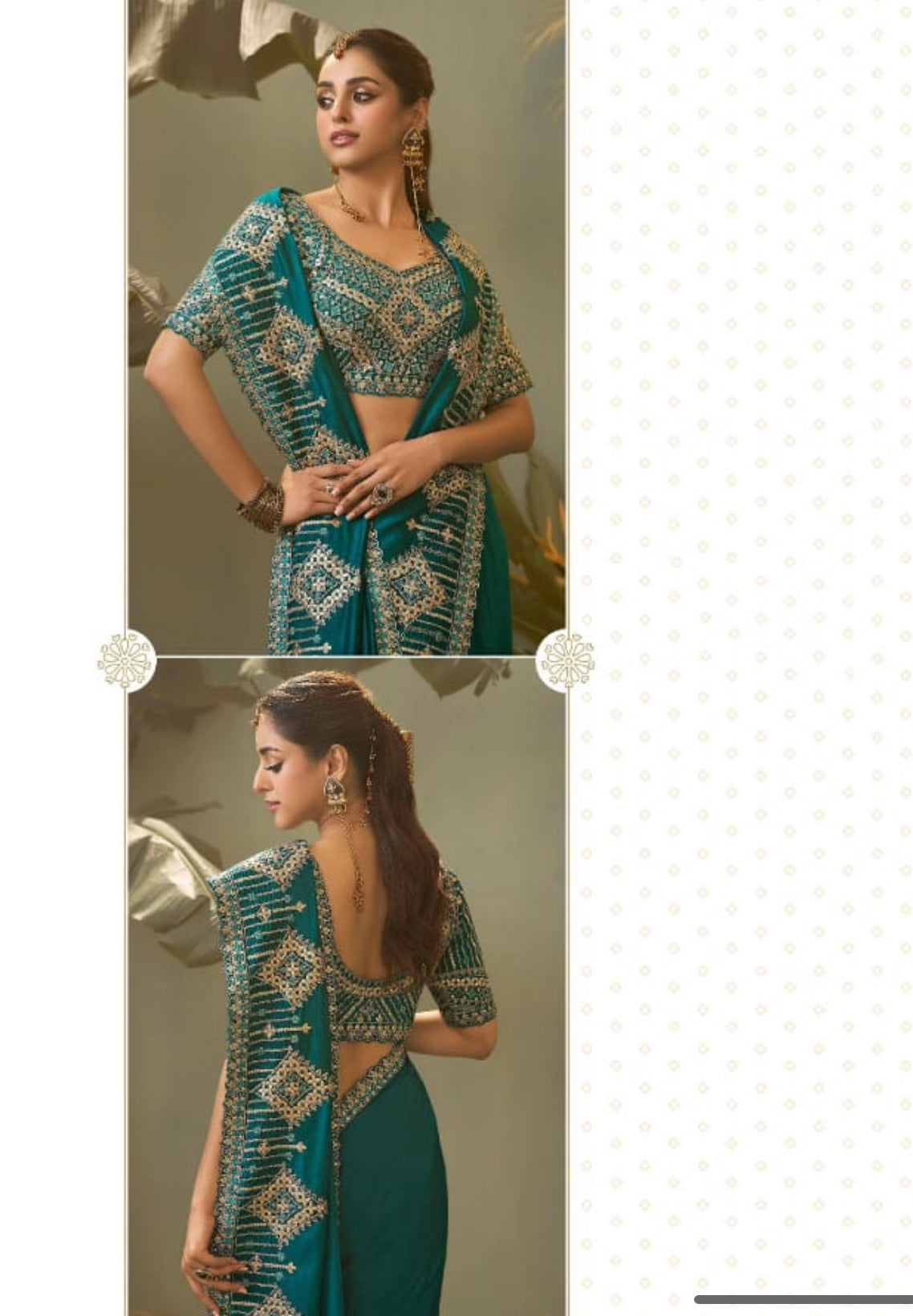 Matrut | Kasva Peacock Blue Silk Saree