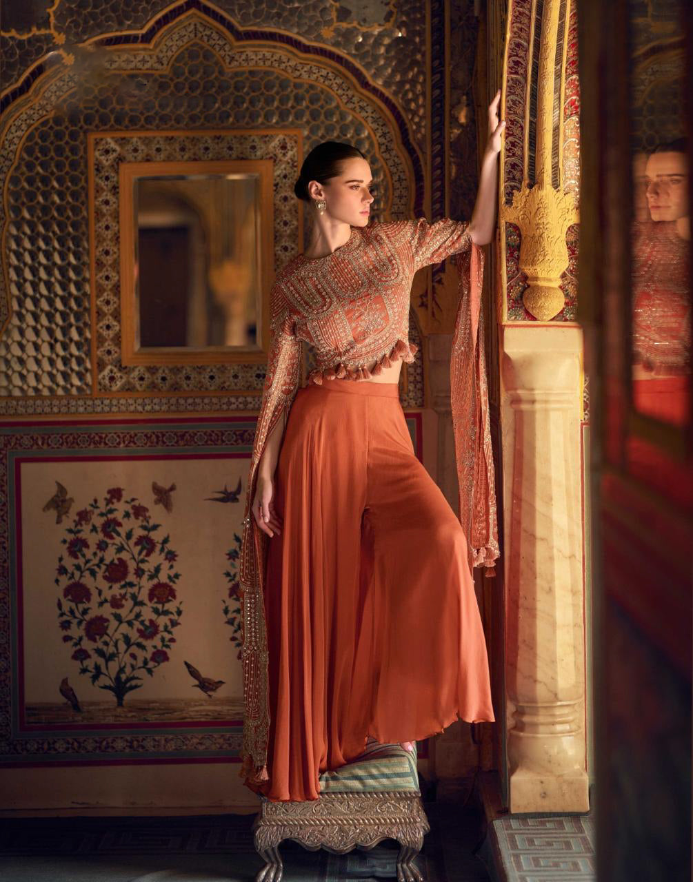 Matrut | Jewel of the East Orange Palazzo Set