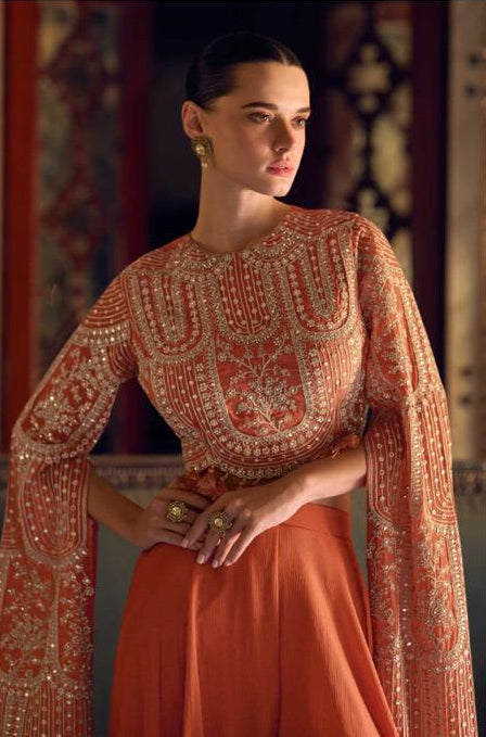 Matrut | Jewel of the East Orange Palazzo Set
