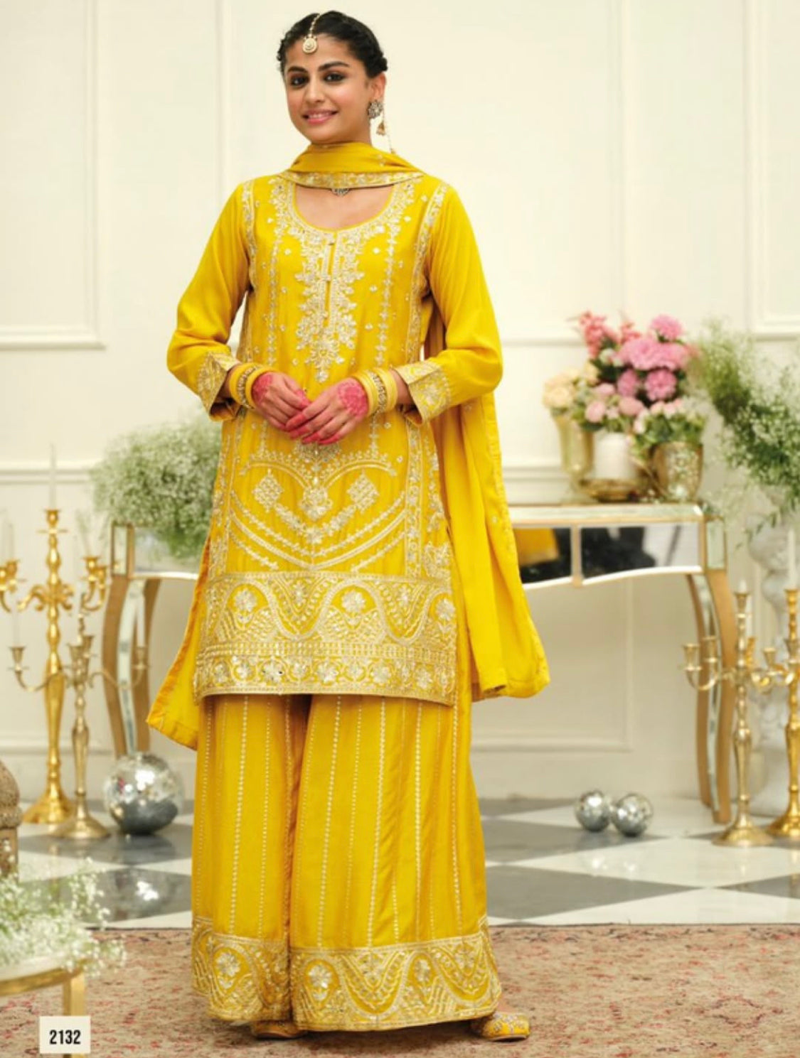 Matrut | Maisha Yellow Palazzo Suit