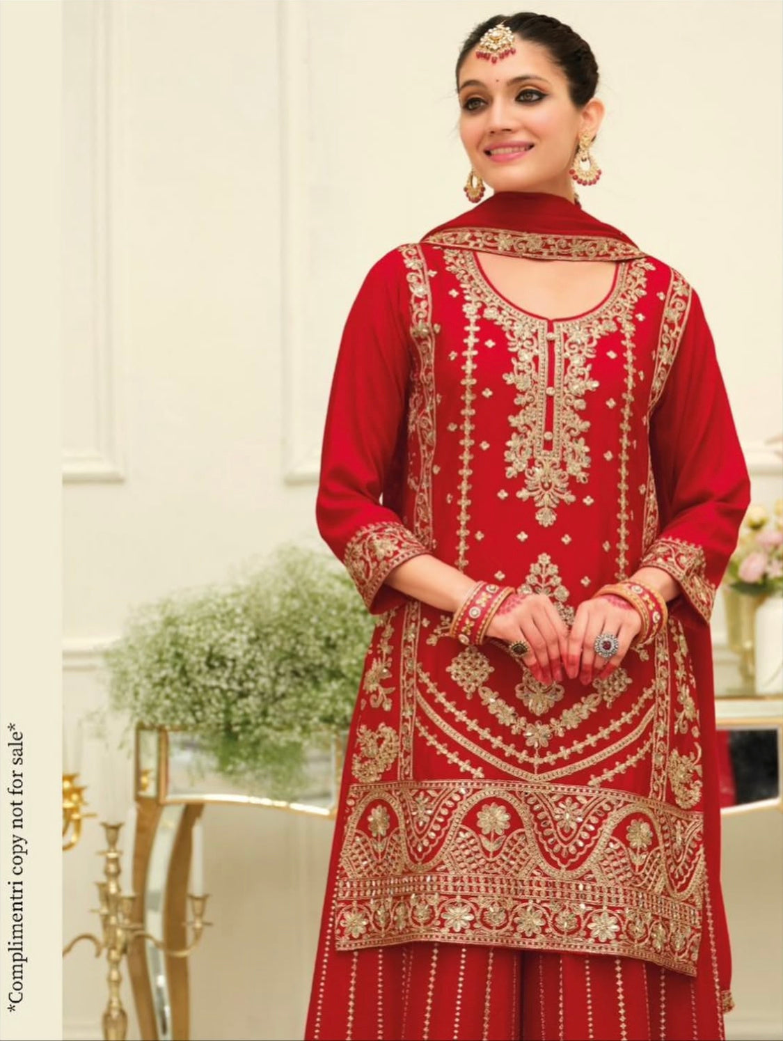 Matrut | Maisha Red Palazzo Suit