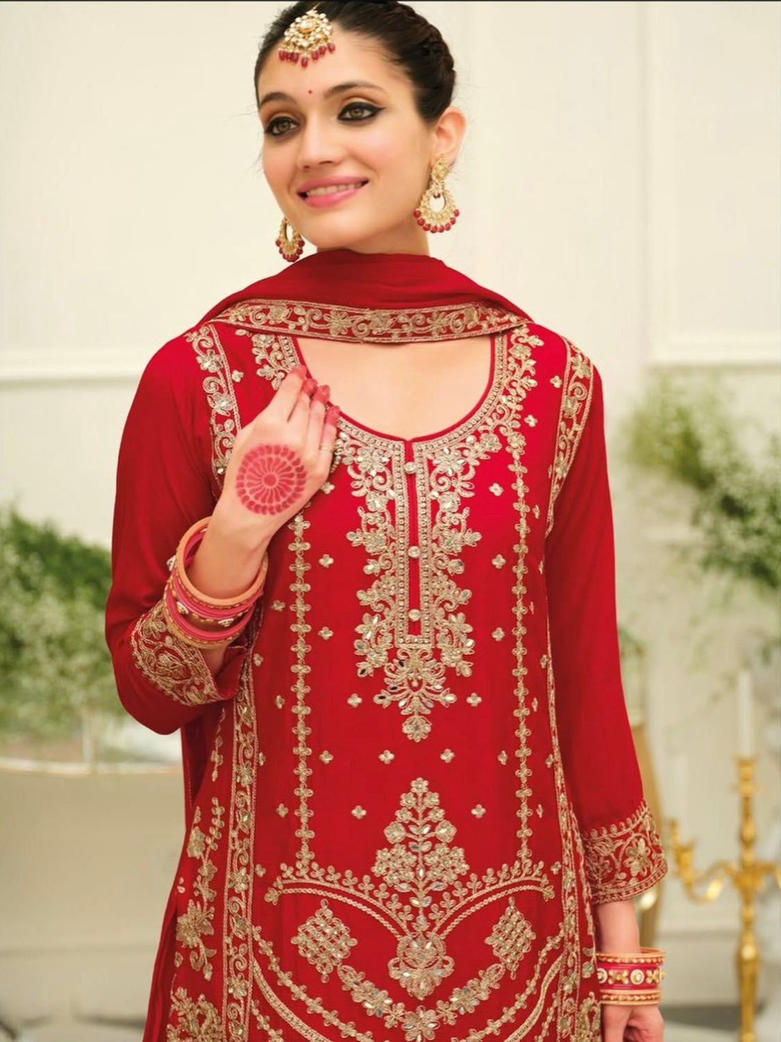 Matrut | Maisha Red Palazzo Suit