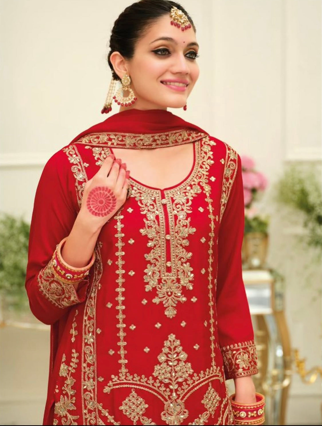 Matrut | Maisha Red Palazzo Suit