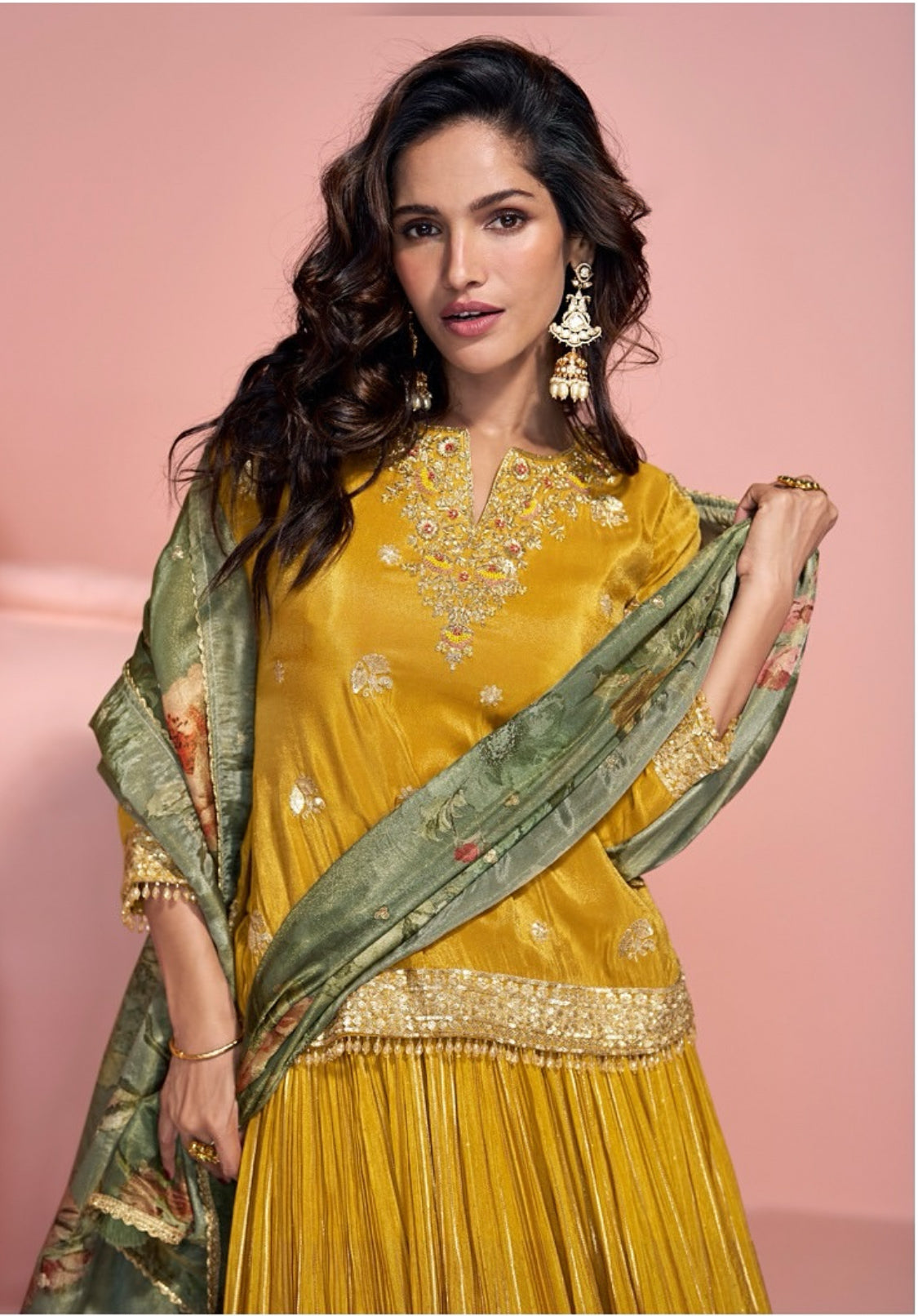 On rent - FULL SET | Haldi Harmony Yellow Lehenga Set