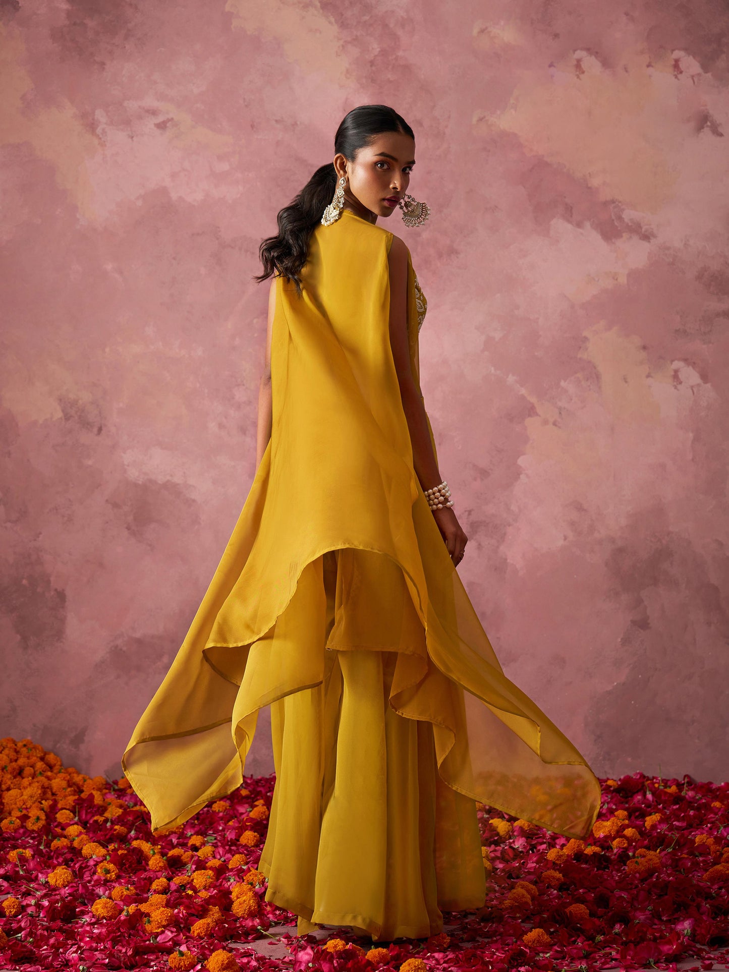 Matrut | Sunflower Quartz Yellow Palazzo Set