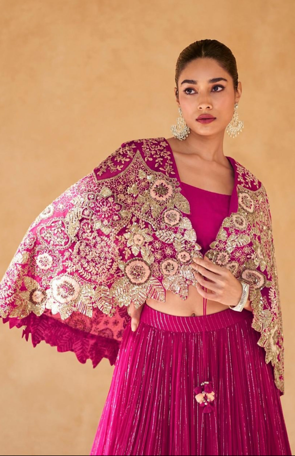 On rent - FULL SET | Opulent Harmony Rani Pink Trio Set