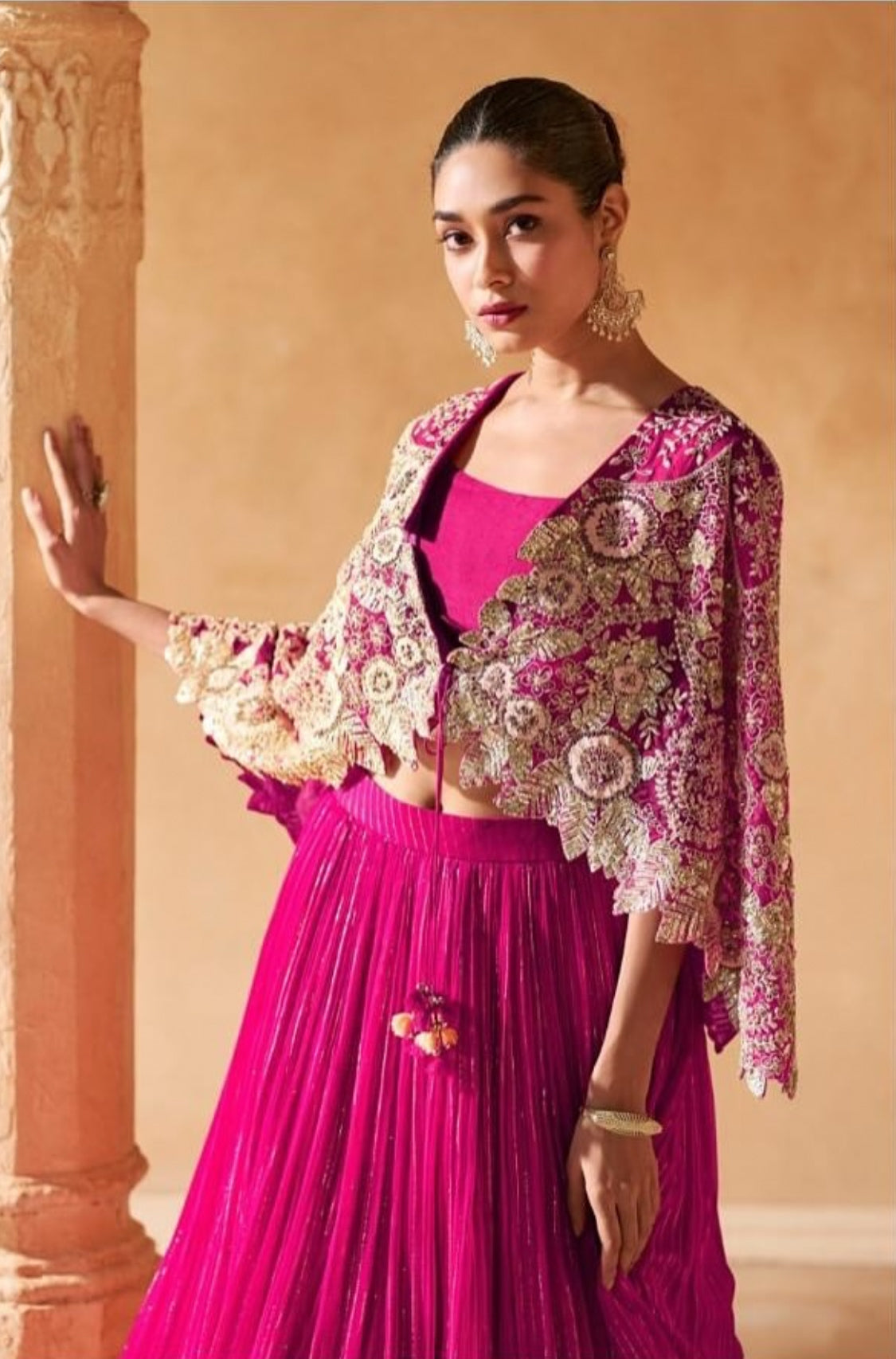 On rent - FULL SET | Opulent Harmony Rani Pink Trio Set