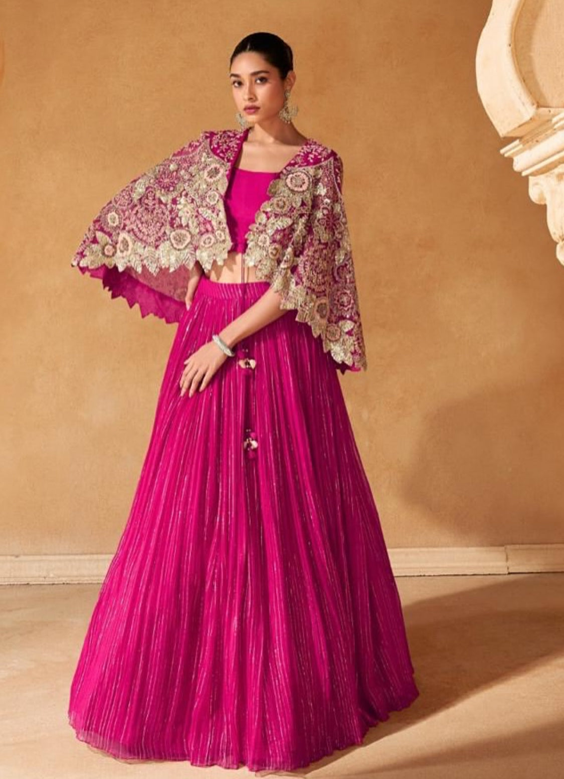 On rent - FULL SET | Opulent Harmony Rani Pink Trio Set