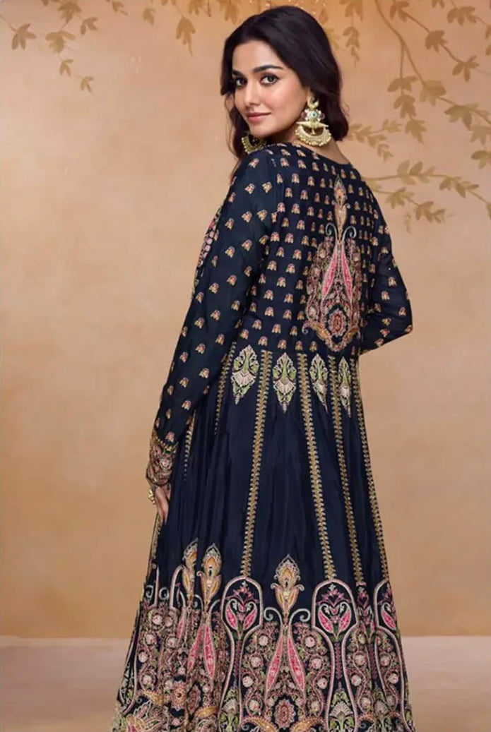 Matrut | Prachi Navy Blue Trio Set