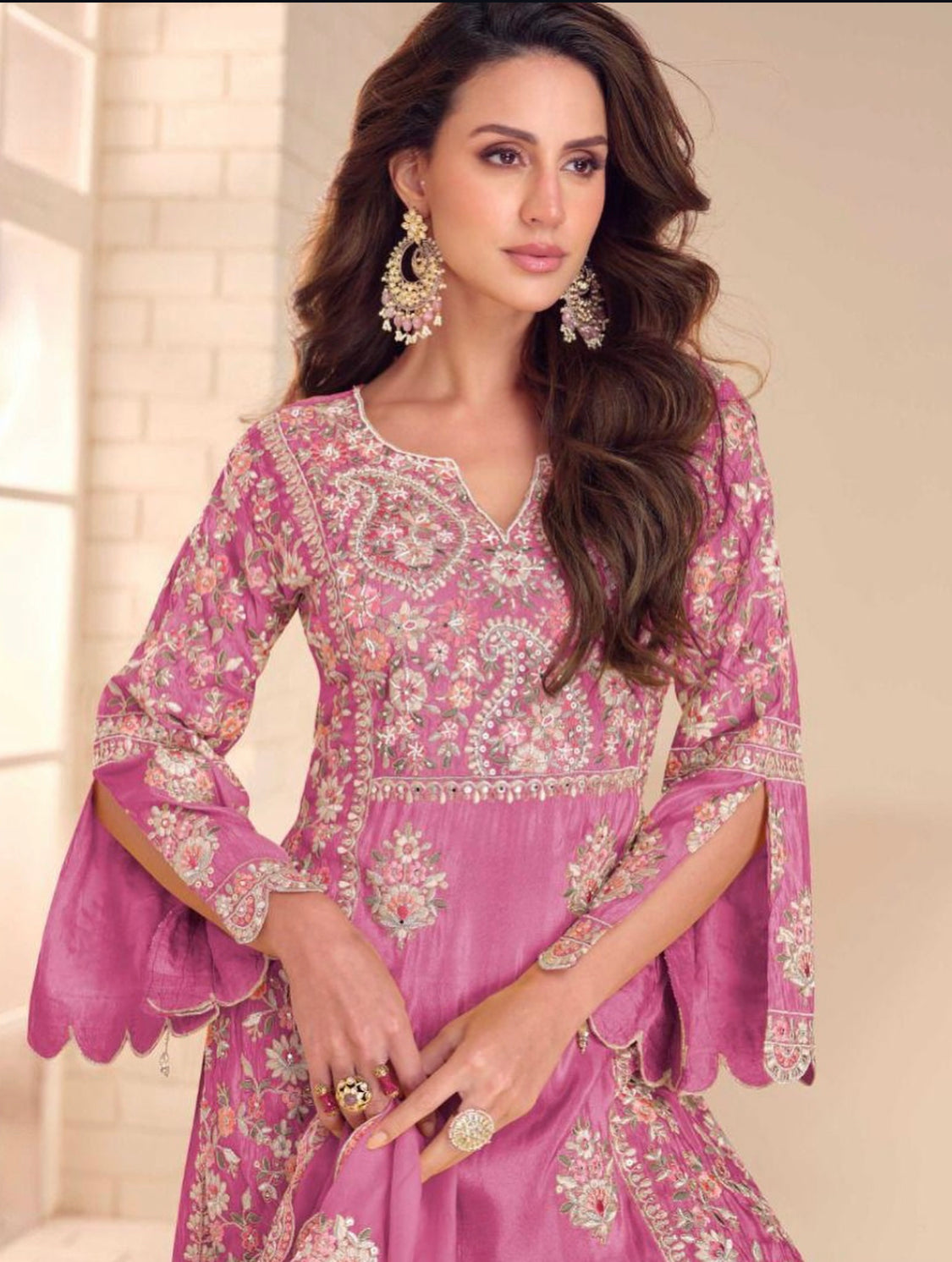 Matrut | Mariya Pink Palazzo Suit