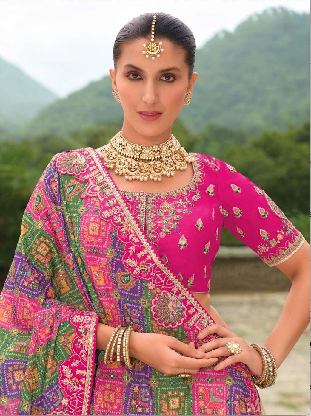 Matrut |  Ehsaas Pink Multicolor Lehenga Set