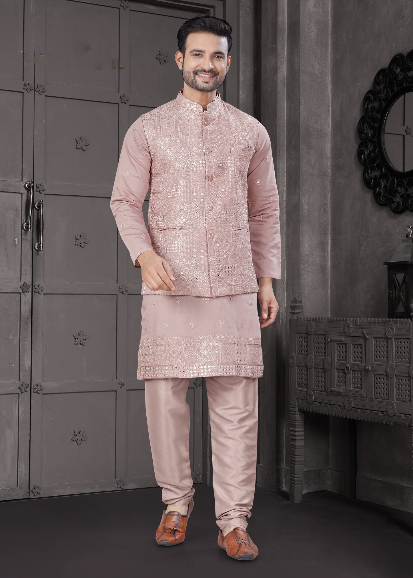 Jashn Light Pink Kurta Set