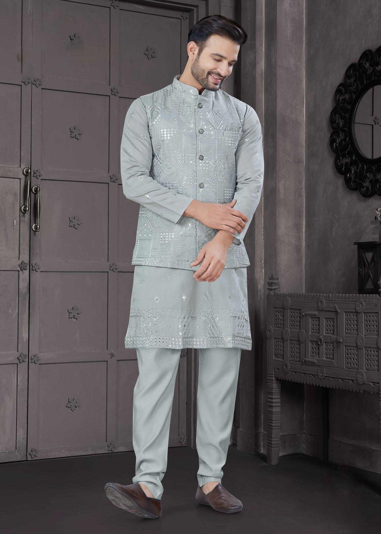 Matrut | Pehraav Grey Kurta Set