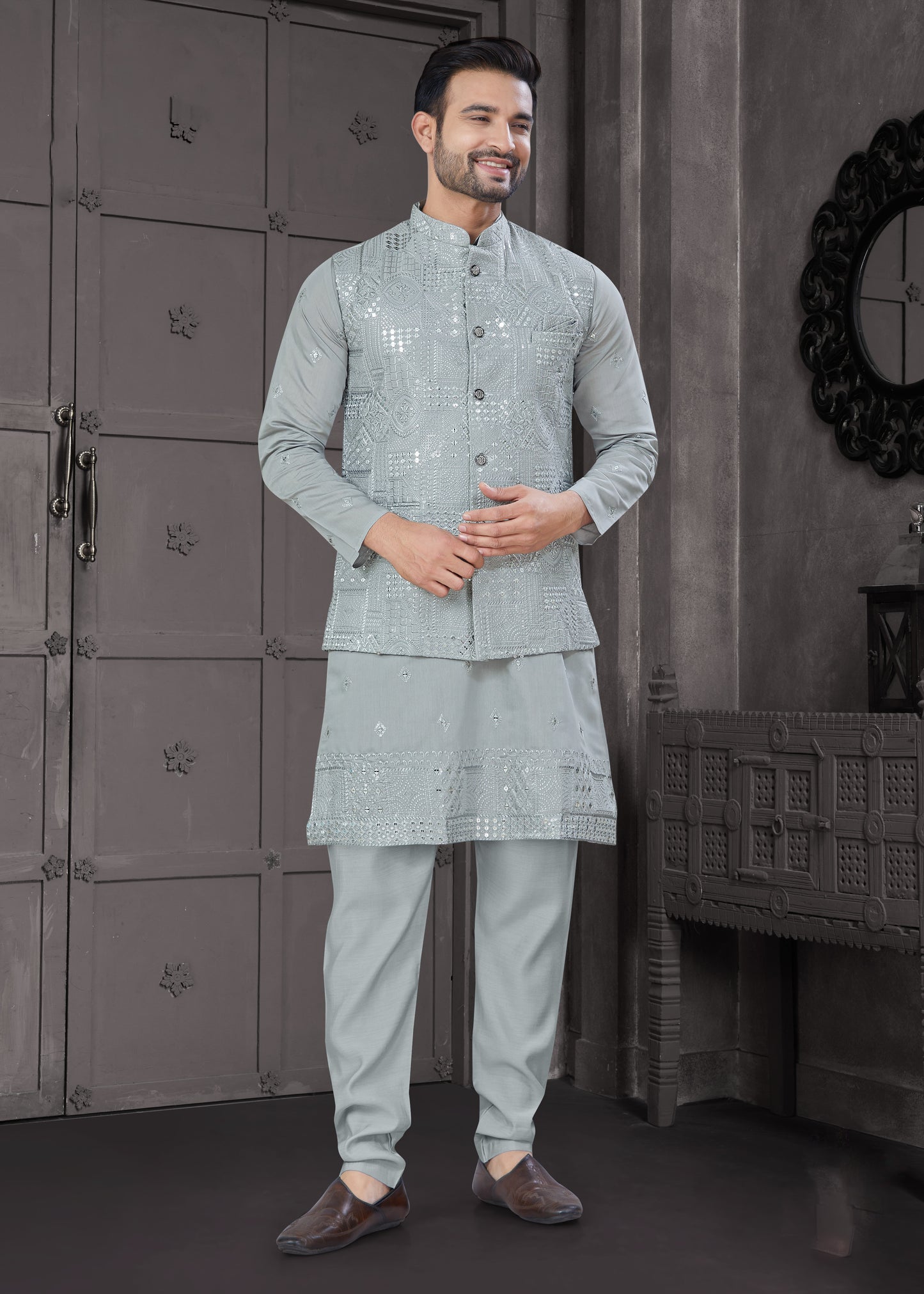 Matrut | Pehraav Grey Kurta Set