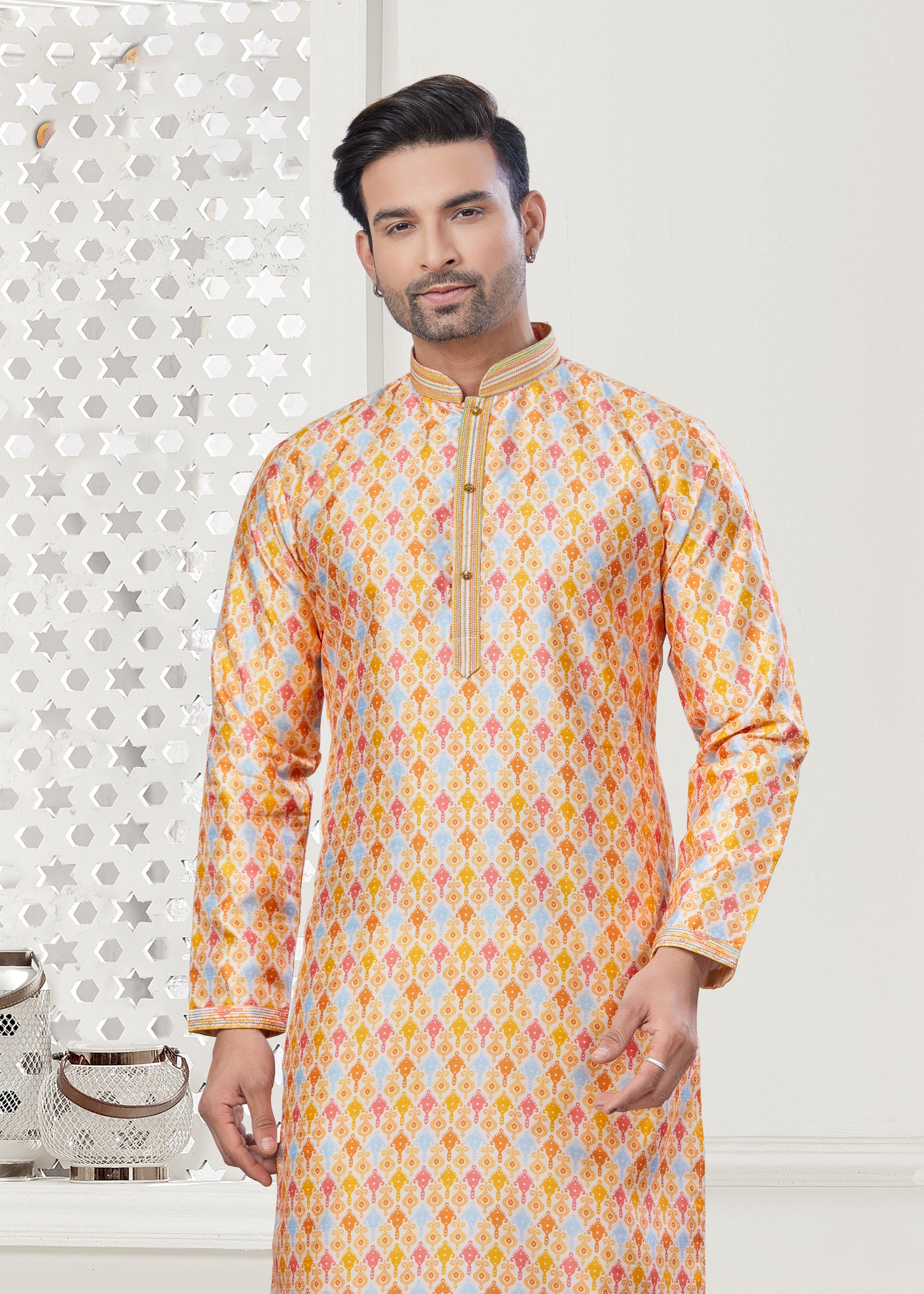 Matrut | Arvak Yellow Multicolor Kurta Set