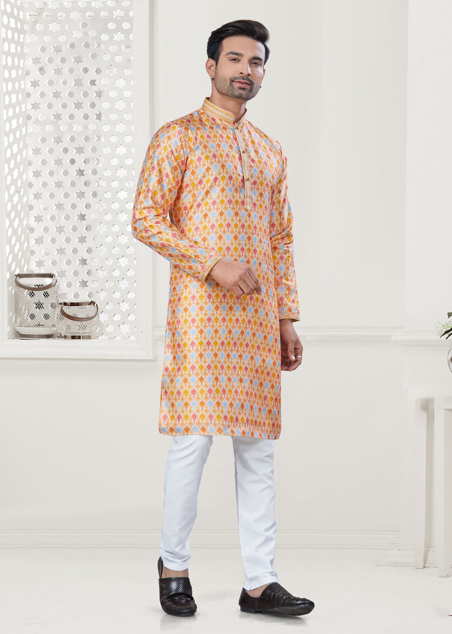 Matrut | Arvak Yellow Multicolor Kurta Set
