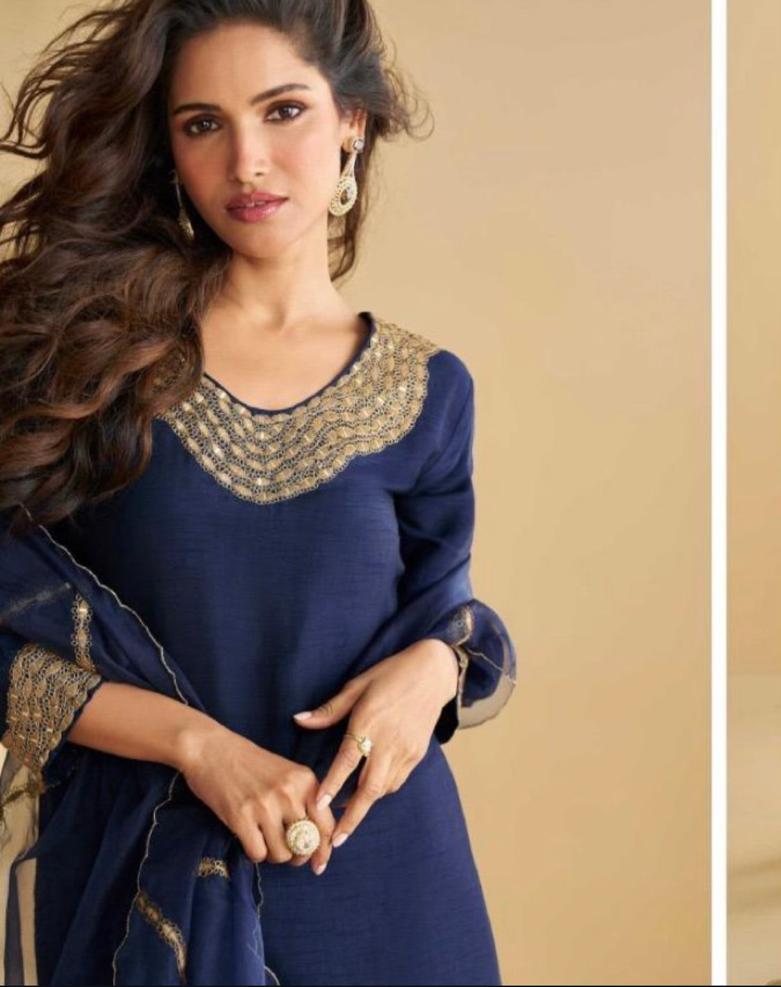 Amara Navy Sharara Suit