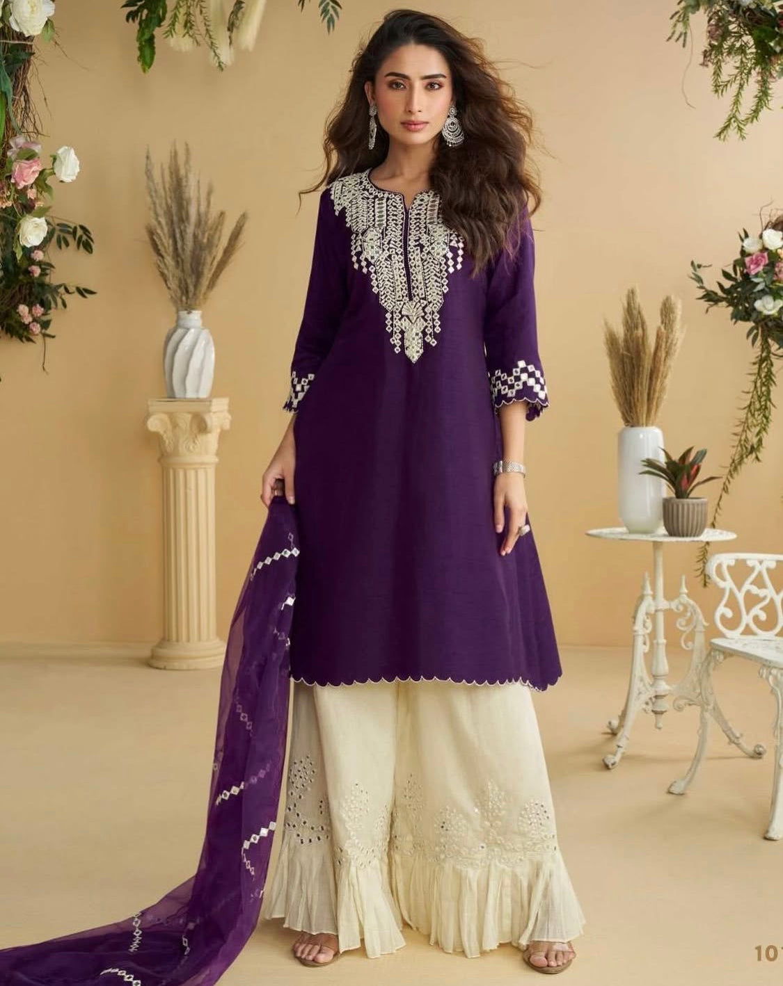 Amara Purple Sharara Suit