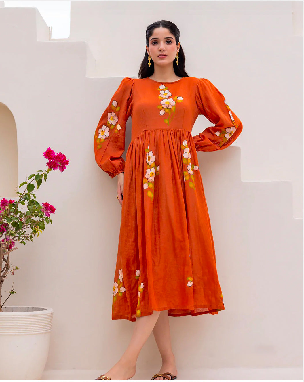 Panchi Orange Maxi Dress