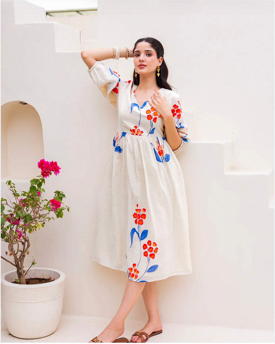 Panchi White Maxi Dress