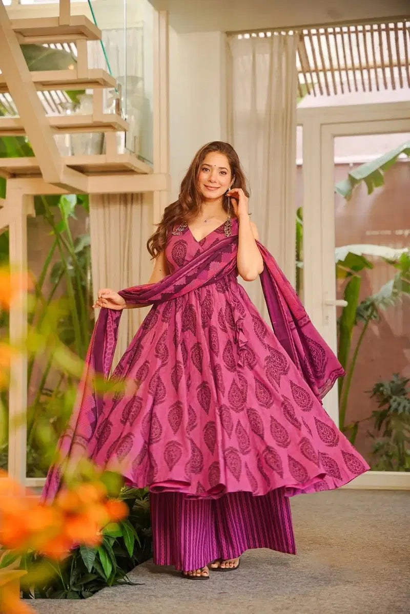Milan Pink Anarkali Suit