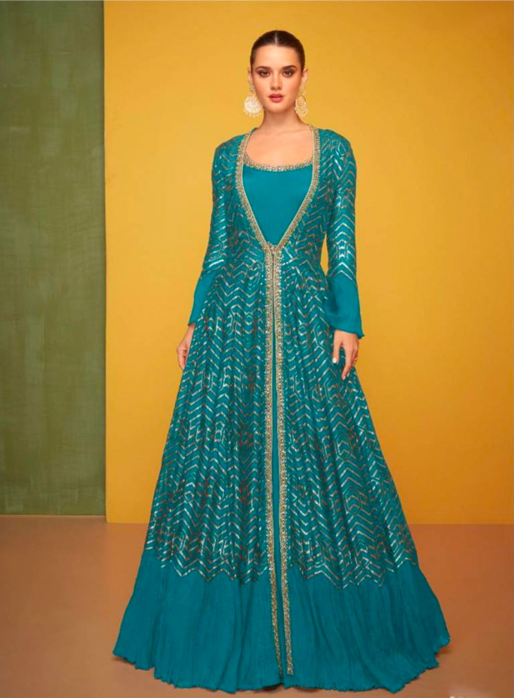 Matrut | Petals Firozi Gown