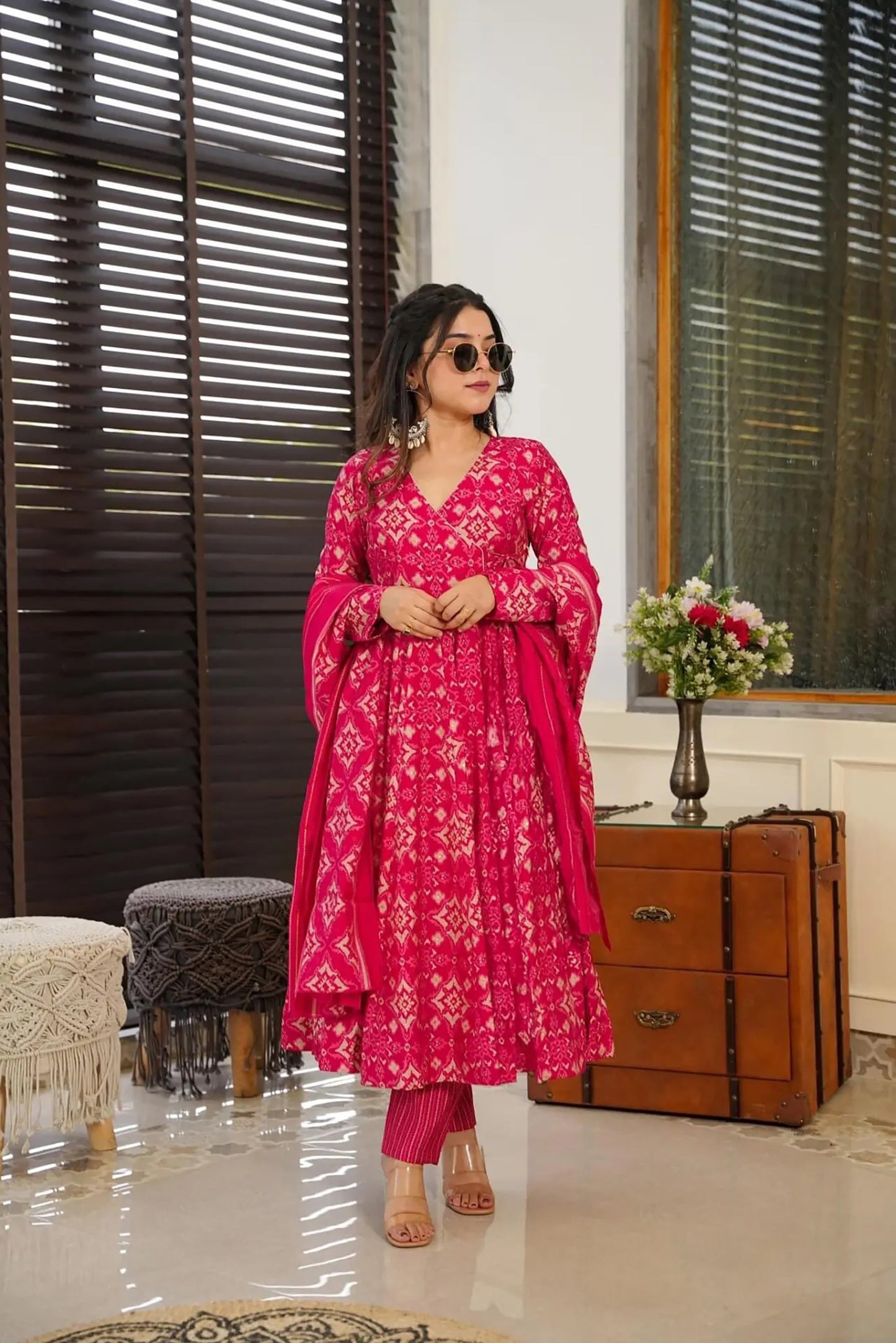 Atithi Pink Anarkali Suit