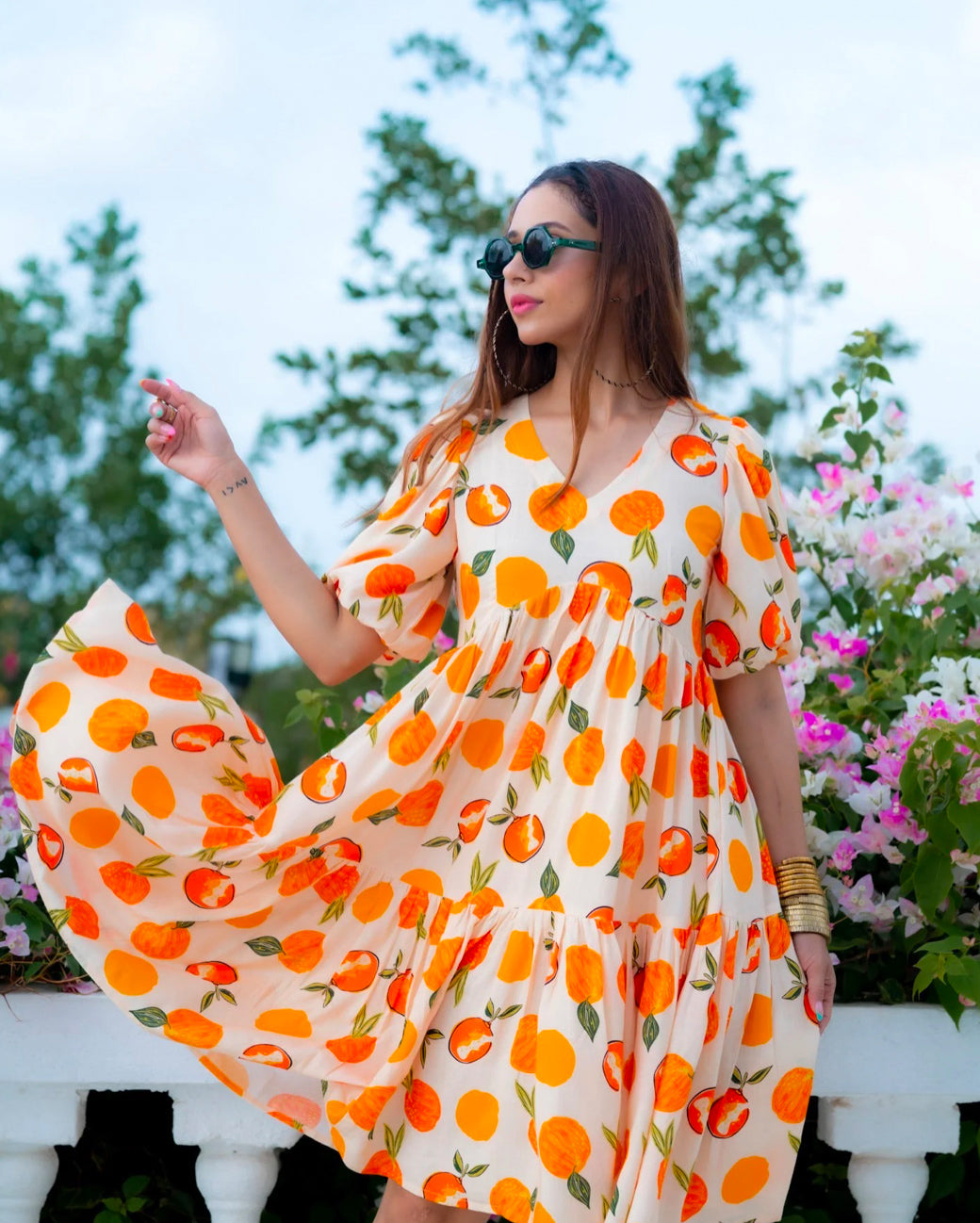 Matrut | Clora Bee Orange Maxi Dress
