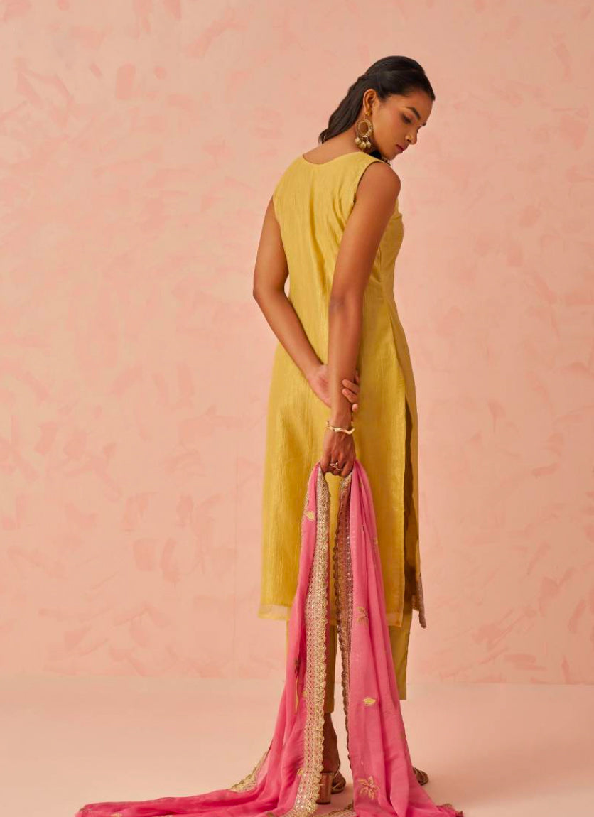 Matrut | Raag Mustard Straight Suit