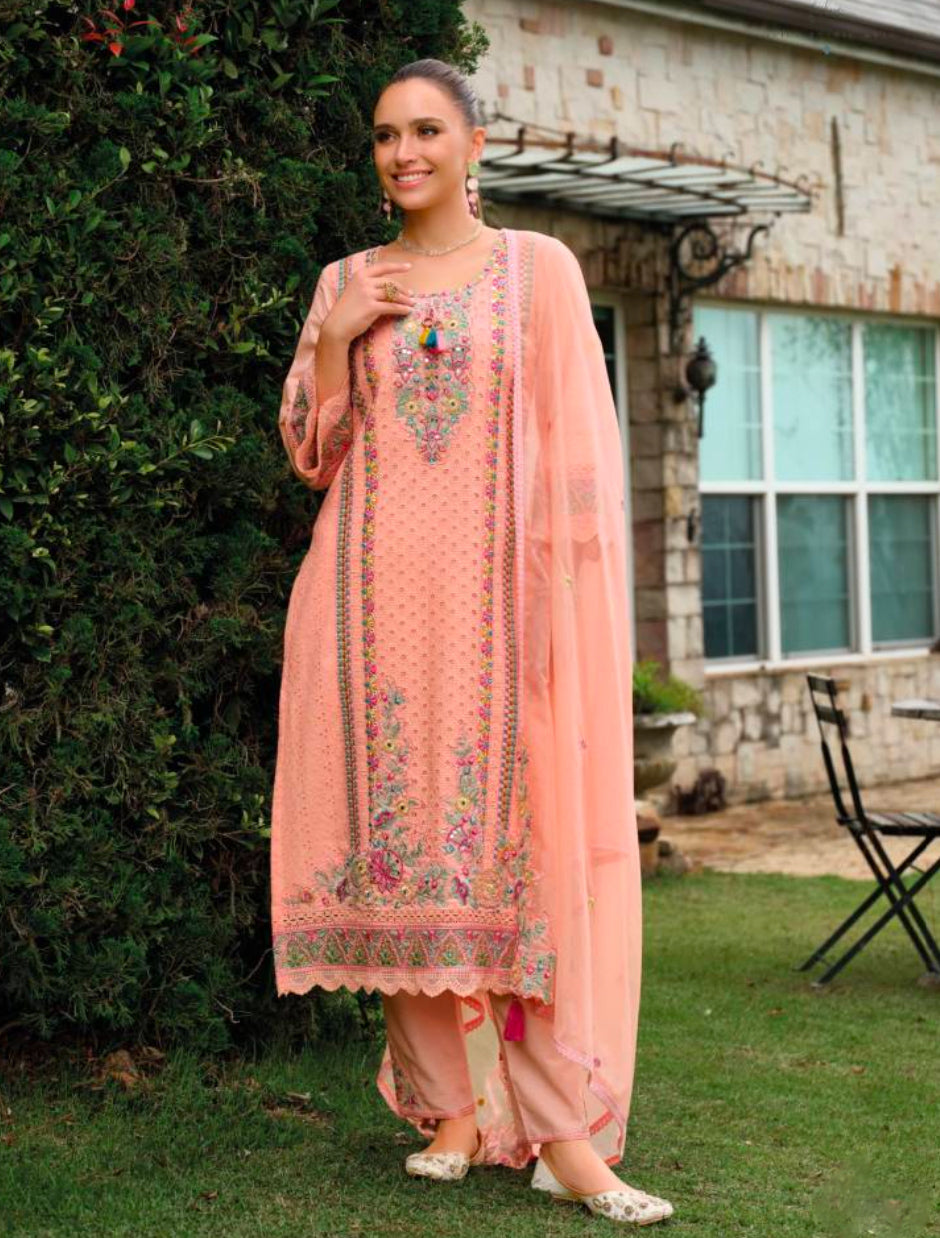Matrut | Gulzar Peach Straight Suit