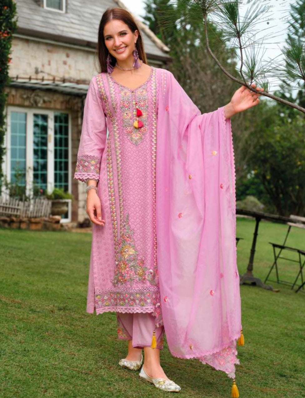 Matrut | Gulzar Pink Straight Suit