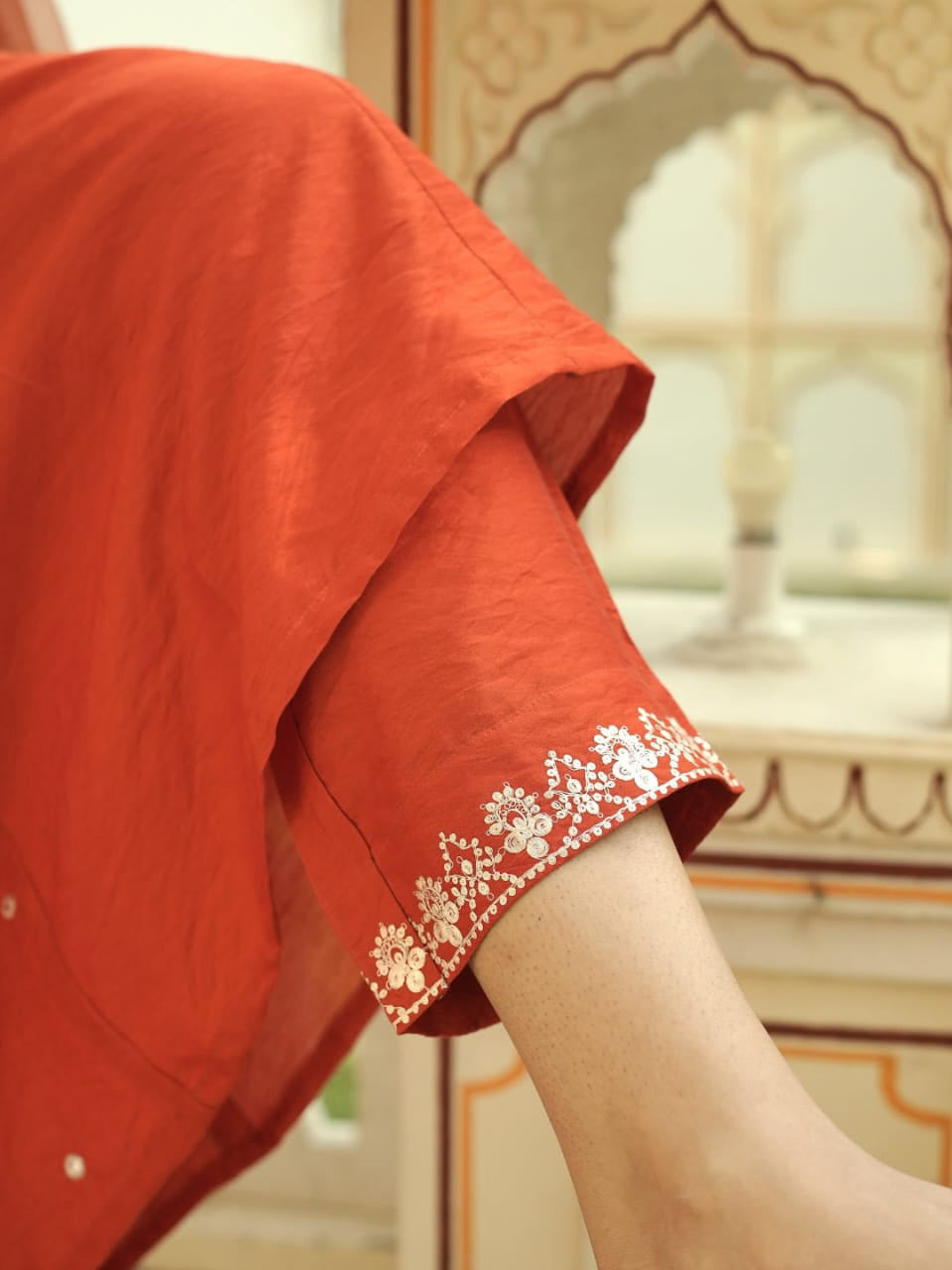 Matrut | Gulika Orange A-line Suit