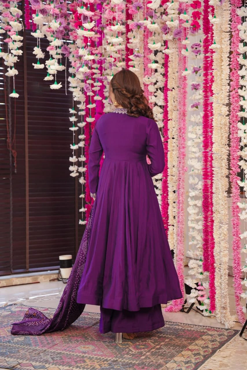 Matrut | Ketaki Purple Anarkali Suit