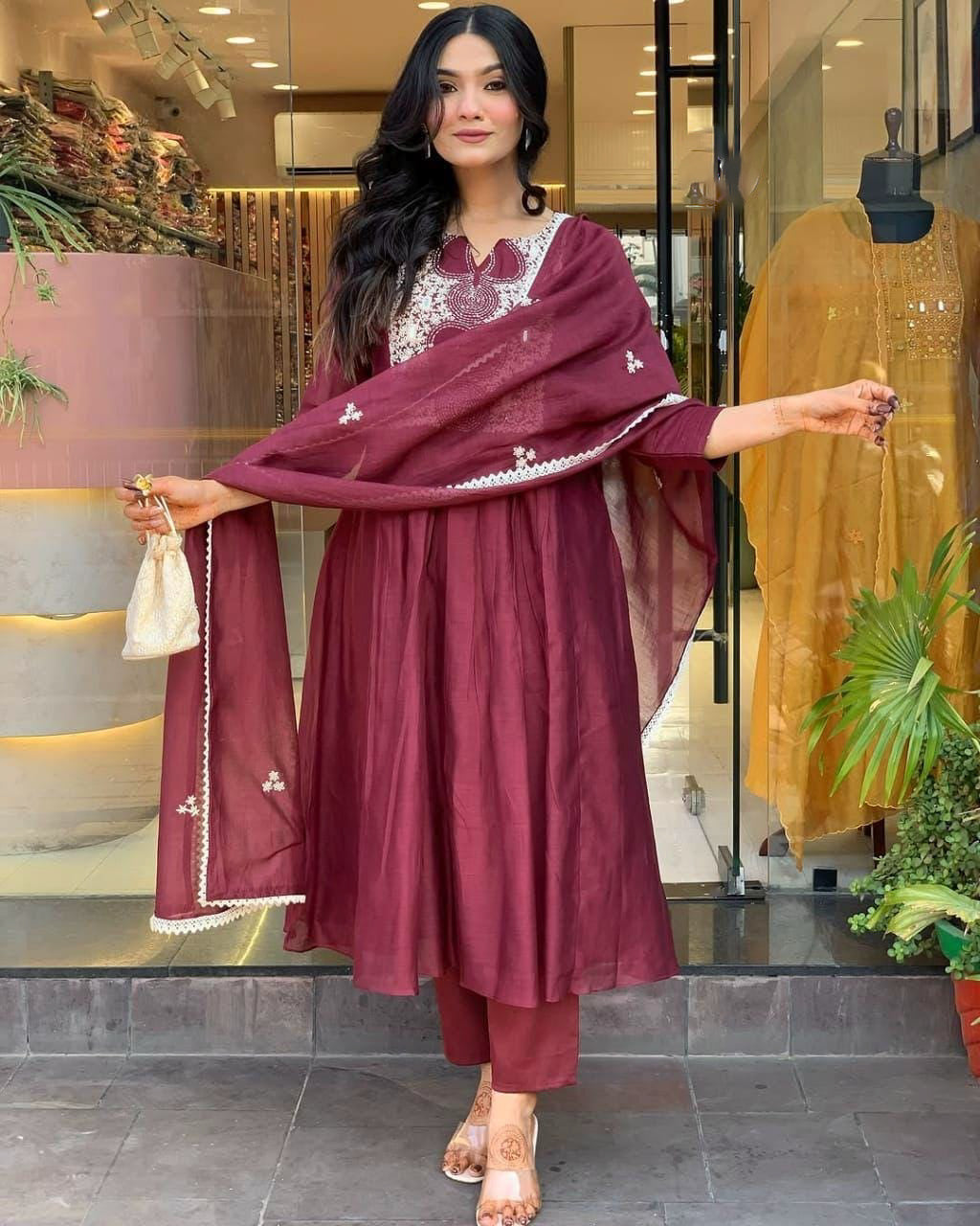 Matrut | Sugandh Pink A-line Suit