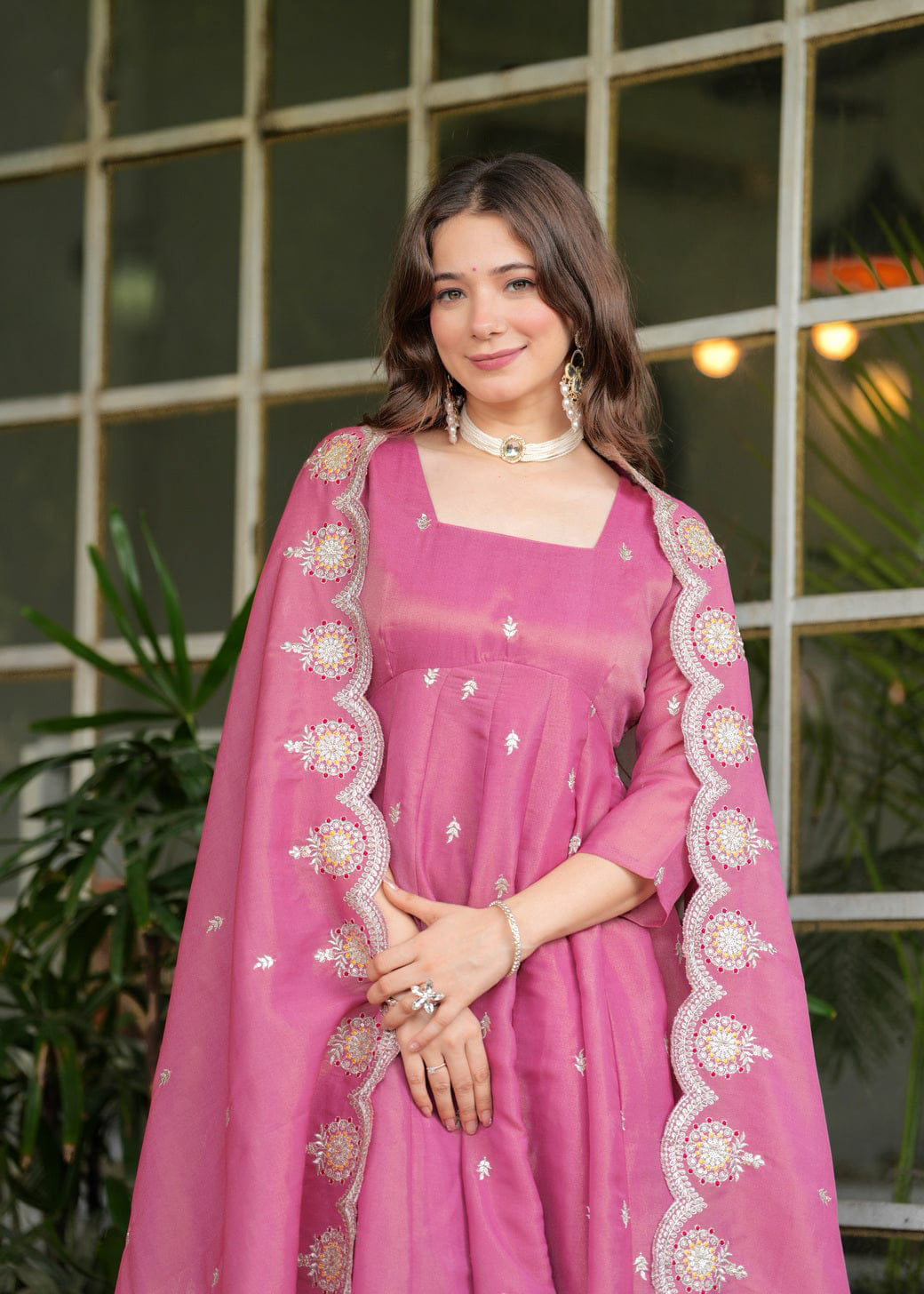 Matrut | Taruja Pink Anarkali Suit